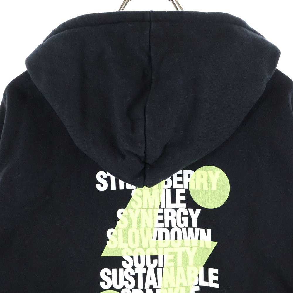 STELLA McCARTNEY(ステラマッカートニー) ロゴプリント スウェット プルオーバーパーカー ブラック 20213UX1001