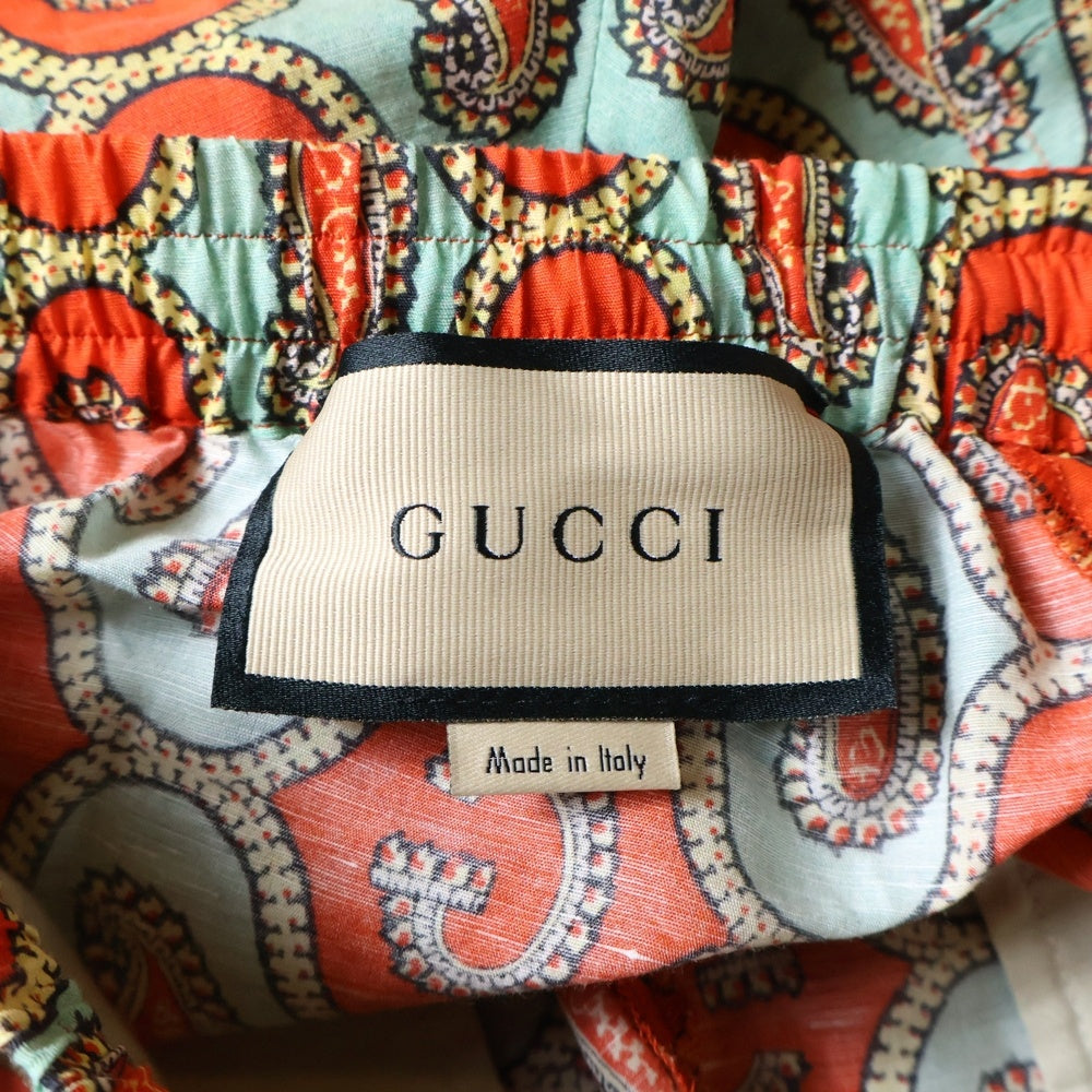 GUCCI(グッチ) 21AW Gペイズリー リネン 総柄 ハーフパンツ ショート