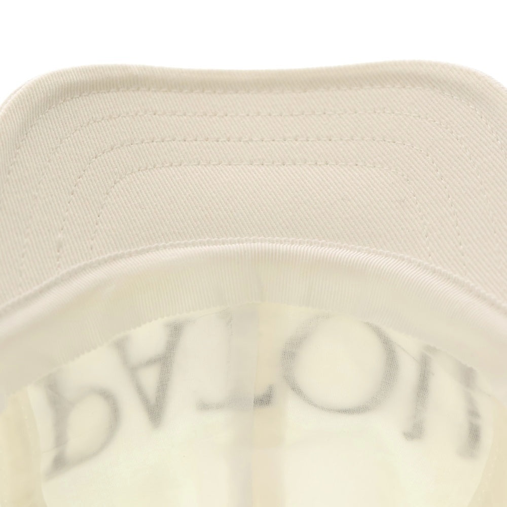 PATOU(パトゥー) 23SS ロゴ刺繍 ベースボールキャップ 帽子 ホワイト