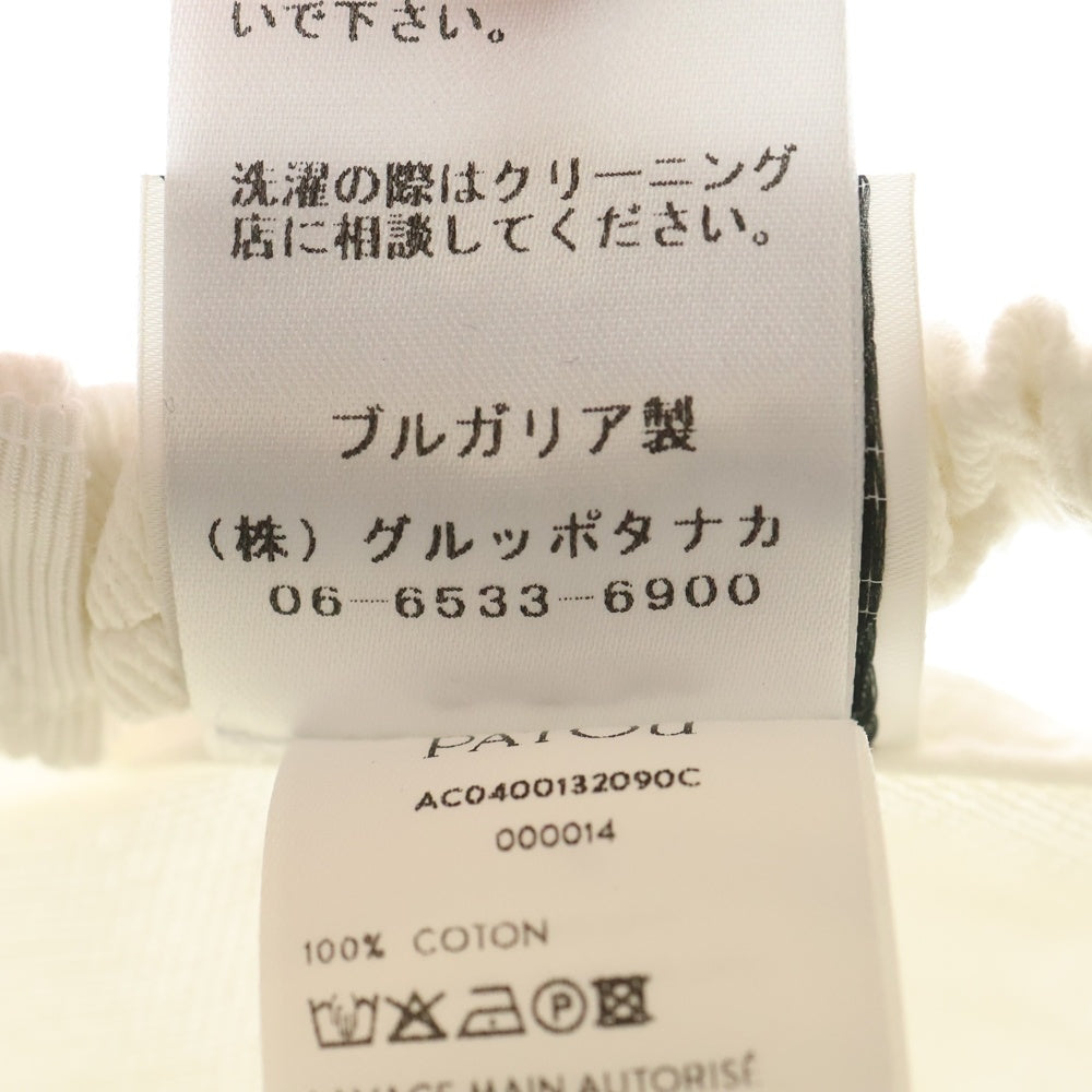 PATOU(パトゥー) 23SS ロゴ刺繍 ベースボールキャップ 帽子 ホワイト