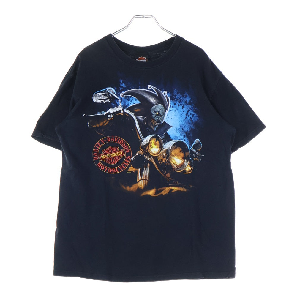 HARLEY DAVIDSON(ハーレーダビッドソン) 両面プリント クルーネック 半袖 Tシャツ カットソー ブラック
