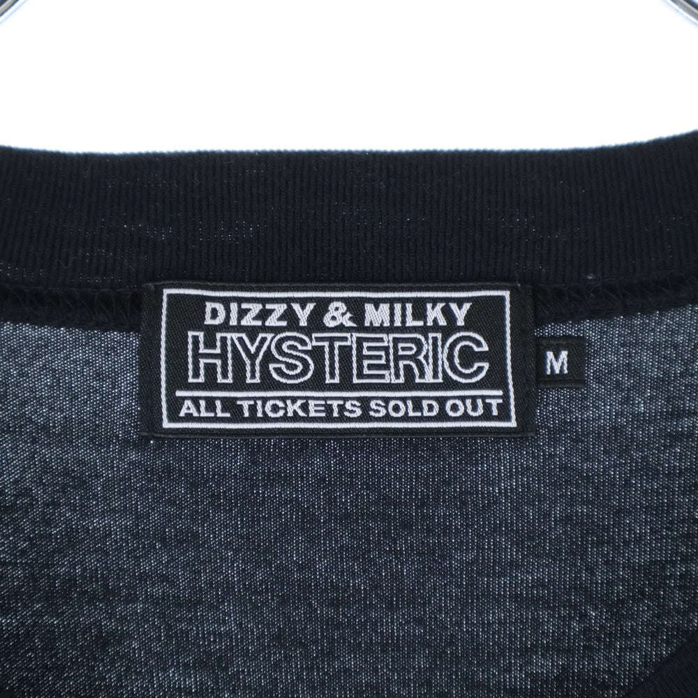 HYSTERIC GLAMOUR(ヒステリックグラマー) 24SS HG WOMAN フォトプリントクルーネック 半袖 Tシャツ カットソー ブラック 02241CT38