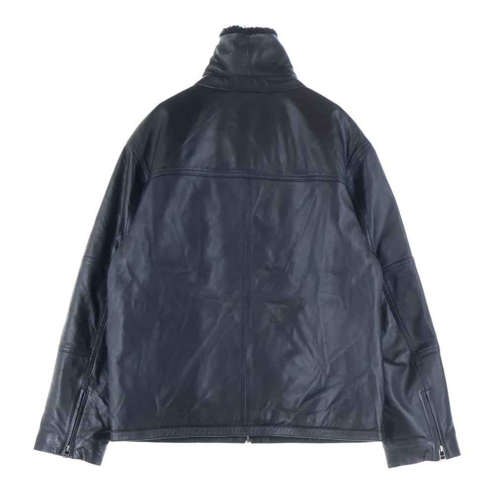 Levi's(リーバイス) ラムレザー 裏地キルティング ジップアップ レザージャケット ブラック PC9-A8564-0000