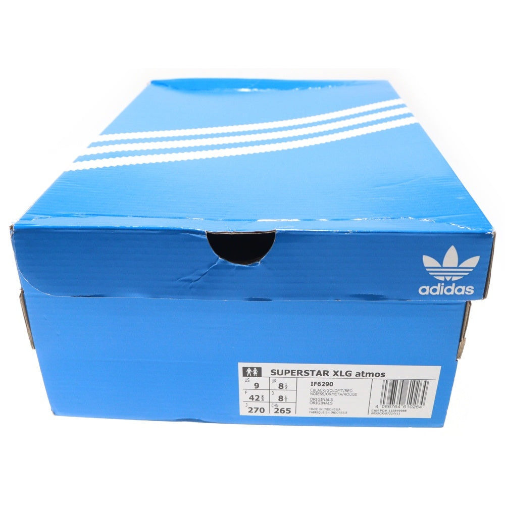 adidas(アディダス) ×atmos SUPERSTAR XLG アトモス スーパースター ローカットスニーカー ブラック US9/27cm IF6290