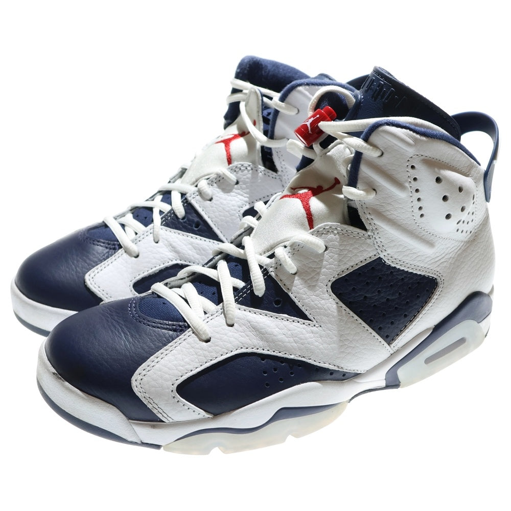 NIKE(ナイキ) AIR JORDAN 6 RETRO OLYMPIC エアジョーダン6 レトロ オリンピック ハイカットスニーカー ホワイト/ネイビー US9.5/27.5cm CT8529-164