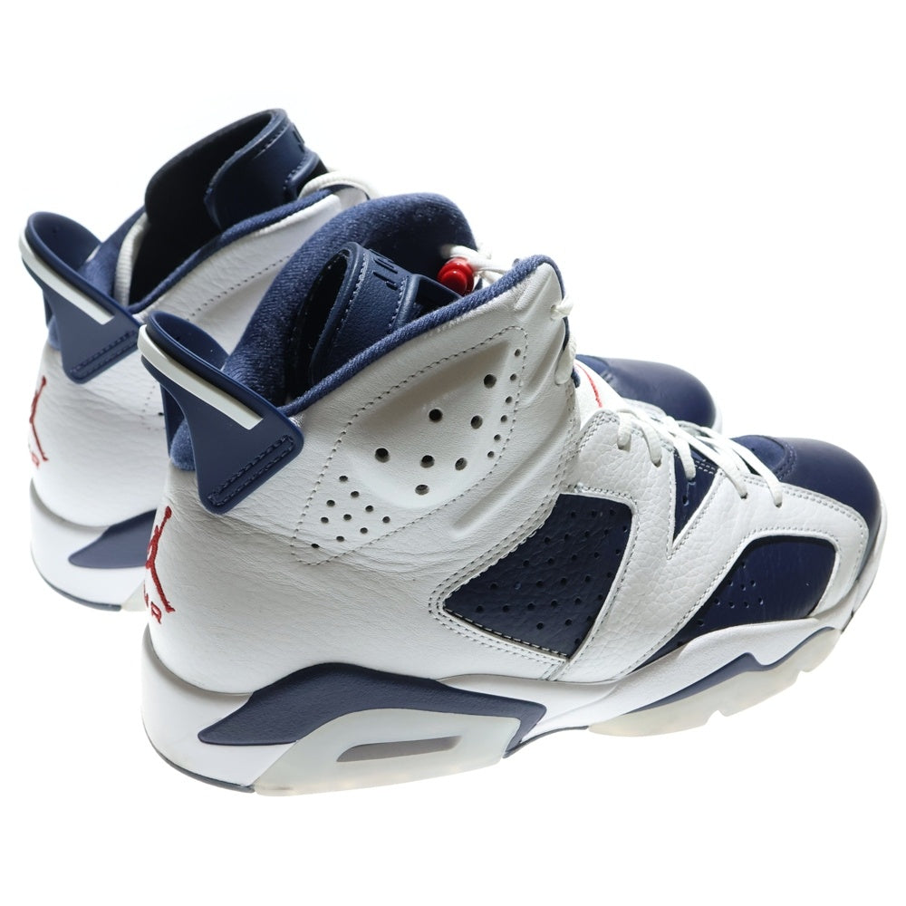NIKE(ナイキ) AIR JORDAN 6 RETRO OLYMPIC エアジョーダン6 レトロ オリンピック ハイカットスニーカー ホワイト/ネイビー US9.5/27.5cm CT8529-164