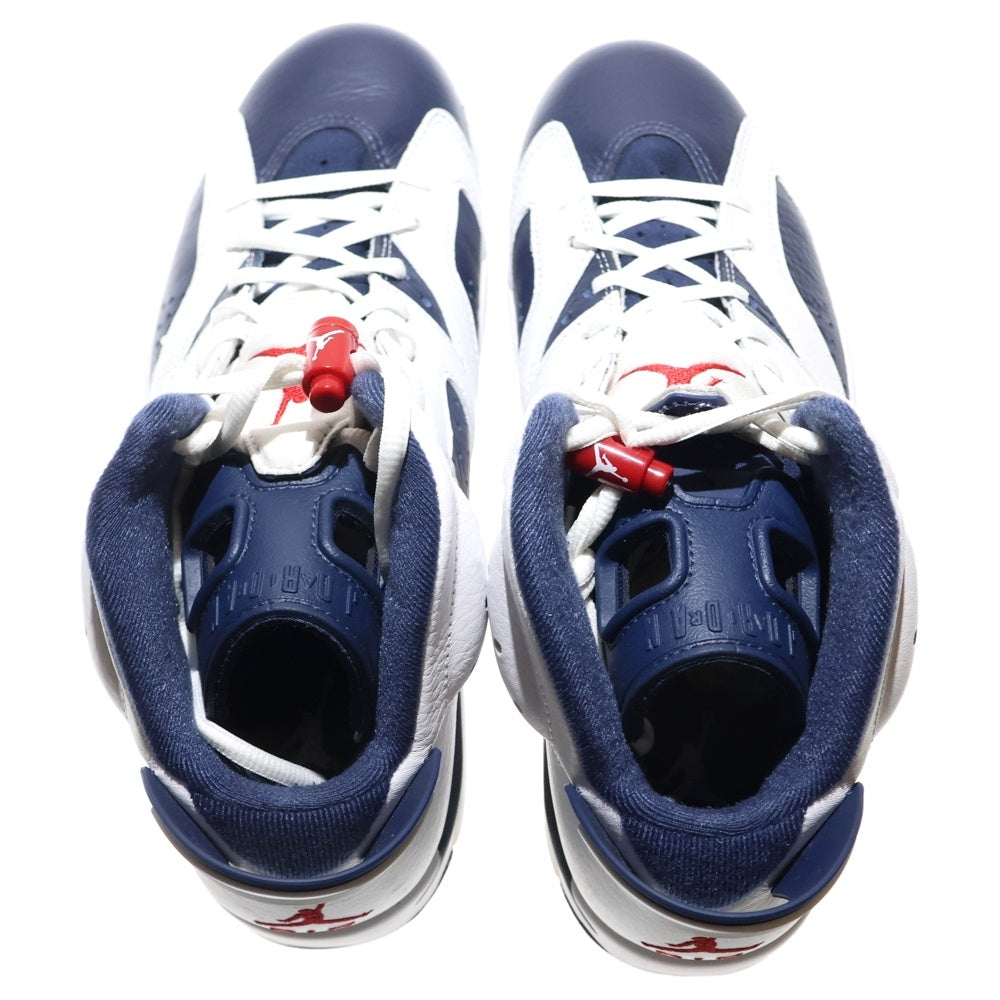 NIKE(ナイキ) AIR JORDAN 6 RETRO OLYMPIC エアジョーダン6 レトロ オリンピック ハイカットスニーカー ホワイト/ネイビー US9.5/27.5cm CT8529-164