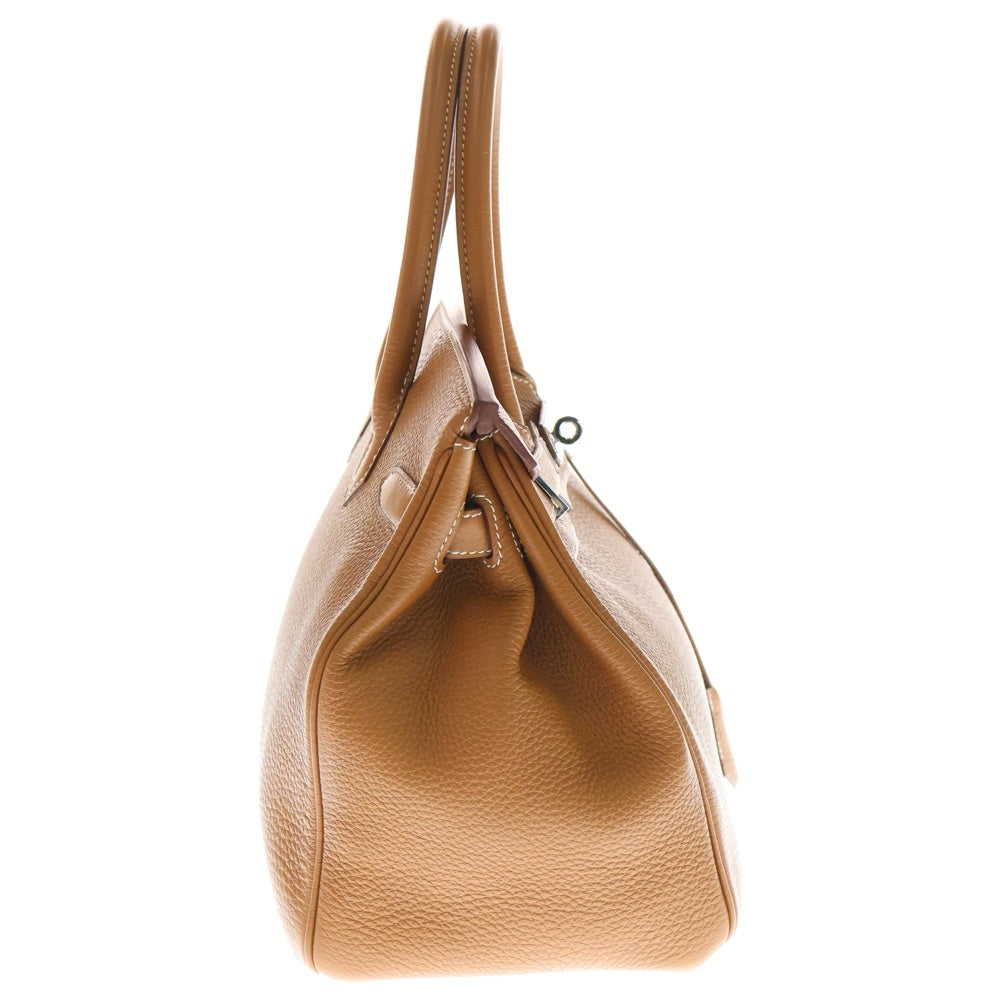 HERMES(エルメス) バーキン 30 トゴ ゴールド レザー ハンドバッグ ブラウン □O刻印 ブラウン シルバー金具