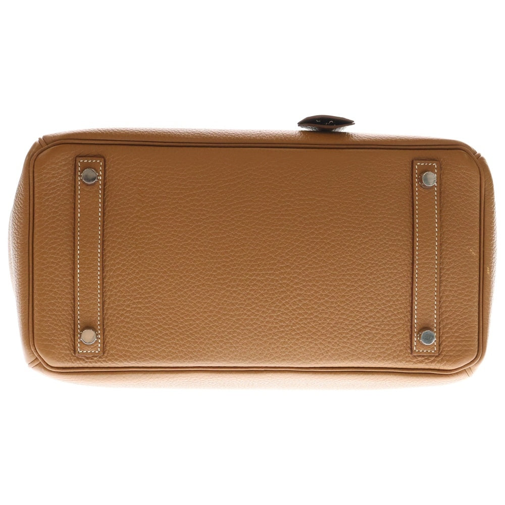 HERMES(エルメス) バーキン 30 トゴ ゴールド レザー ハンドバッグ ブラウン □O刻印 ブラウン シルバー金具