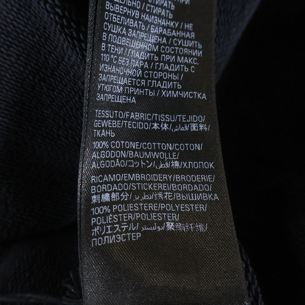 BALENCIAGA(バレンシアガ) 24SS Double Front Crew ダブルフロント ダメージ加工 クルーネック スウェットトレーナー ブラック 791614 TQVQ7