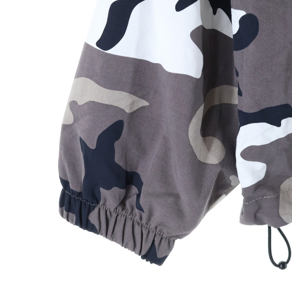 SUPREME(シュプリーム) 25SS Contrast Zip Track Jacket コントラスト フロントロゴ ジップアップ ナイロンジャケット カモ柄 ホワイト/グレー