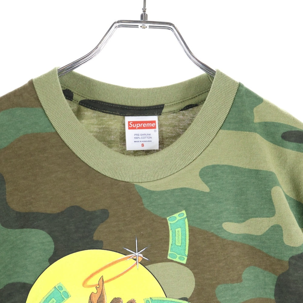 SUPREME(シュプリーム) 25AW All Dogs Go To Heaven Tee オールドッグス ゴートゥーヘブン フロントプリント カモ柄 クルーネック半袖Tシャツ カットソー カーキ
