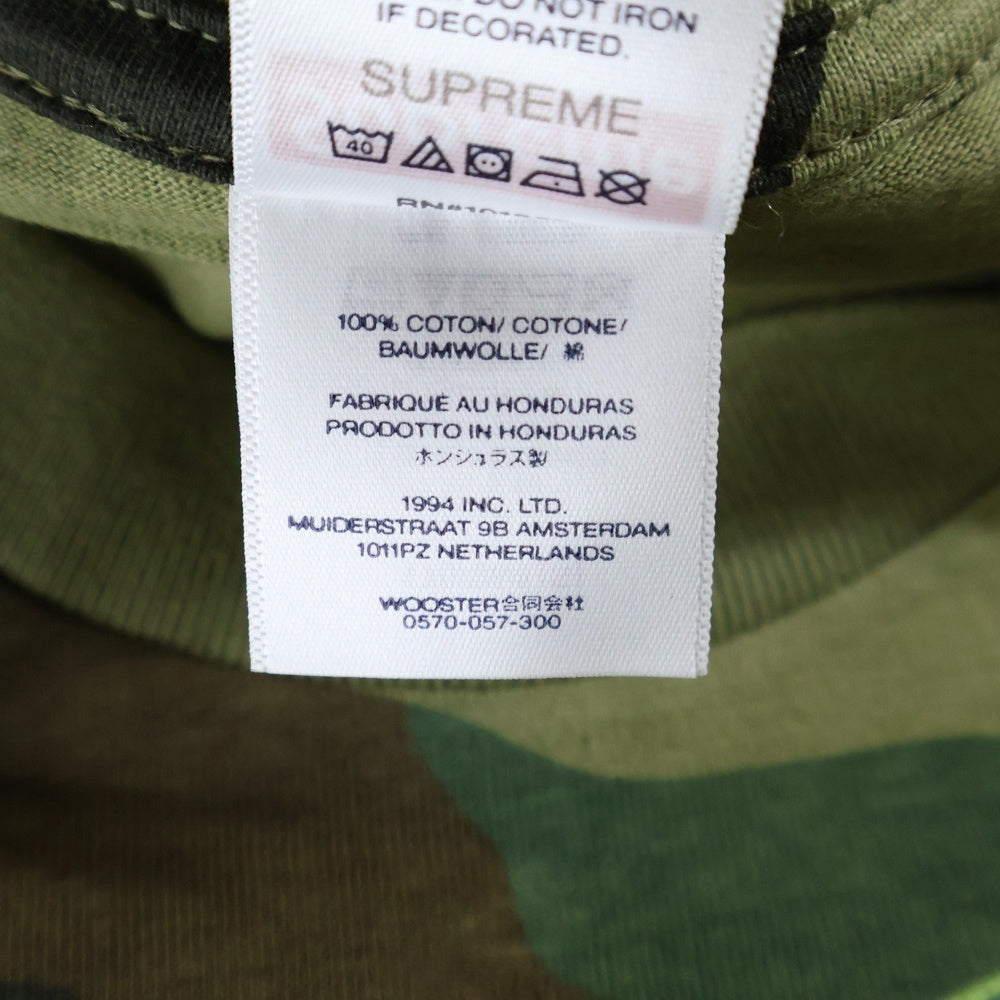 SUPREME(シュプリーム) 25AW All Dogs Go To Heaven Tee オールドッグス ゴートゥーヘブン フロントプリント カモ柄 クルーネック半袖Tシャツ カットソー カーキ