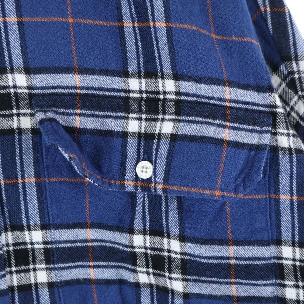 Palace Skateboards(パレススケートボーズ) 24SS LUMBER YAK SHIRT バックロゴエンブロイダリー 長袖チェックシャツ ブルー