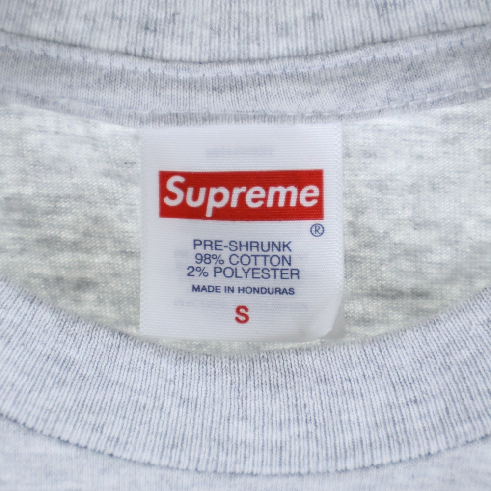 SUPREME(シュプリーム) 25AW Stick Tee フロントロゴ スティック クルーネック半袖Tシャツ カットソー グレー