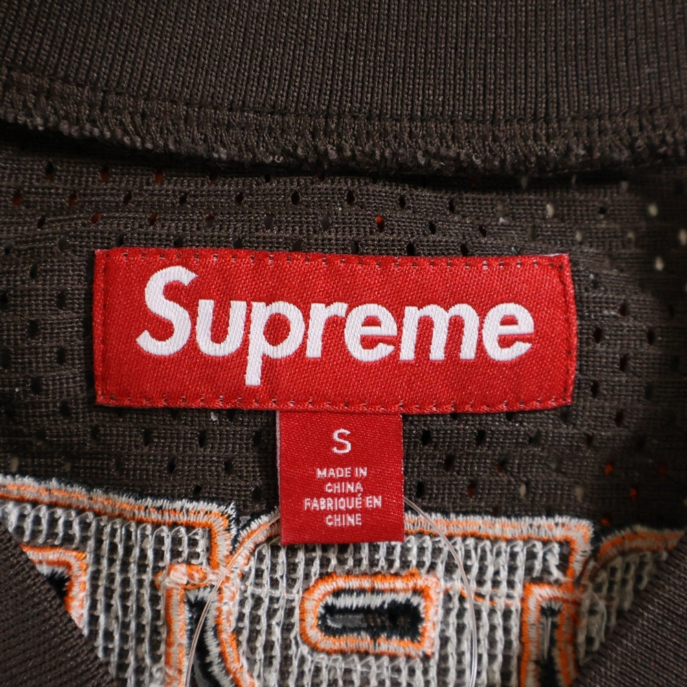SUPREME(シュプリーム) 25AW Sequin Football Jersey スパンコール フットボールジャージ Vネック半袖Tシャツ カットソー ブラウン