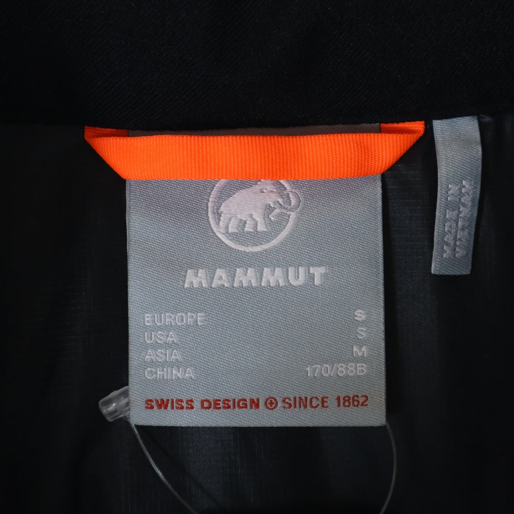 MAMMUT(マムート) ROSEG 2.0 IN HOODED JACKET AF MEN CLASSIC フロントロゴ ジップフーディ 中綿ダウンジャケット ブラック 1013-03140