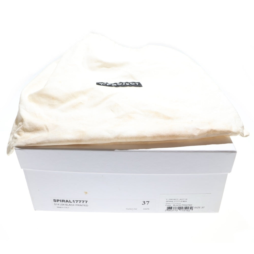 Y/PROJECT(ワイプロジェクト) スパイラル デザイン レザー ヒール パンプス ブラック レディース