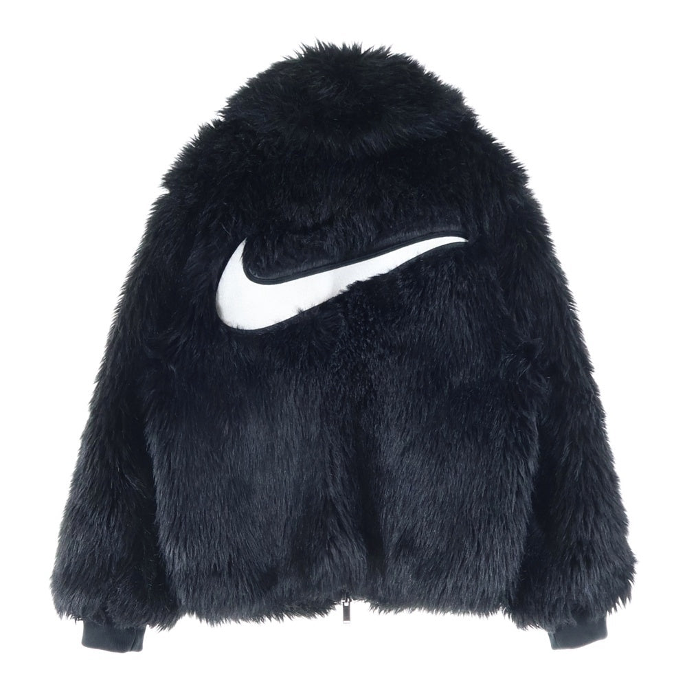 NIKE(ナイキ) 18AW ×AMBUSH Reversible Faux Fur Coat Jacket アンブッシュ リバーシブル フェイク ファーコート ジャケット ジップアップ ブルゾン AQ9225-010 レディース
