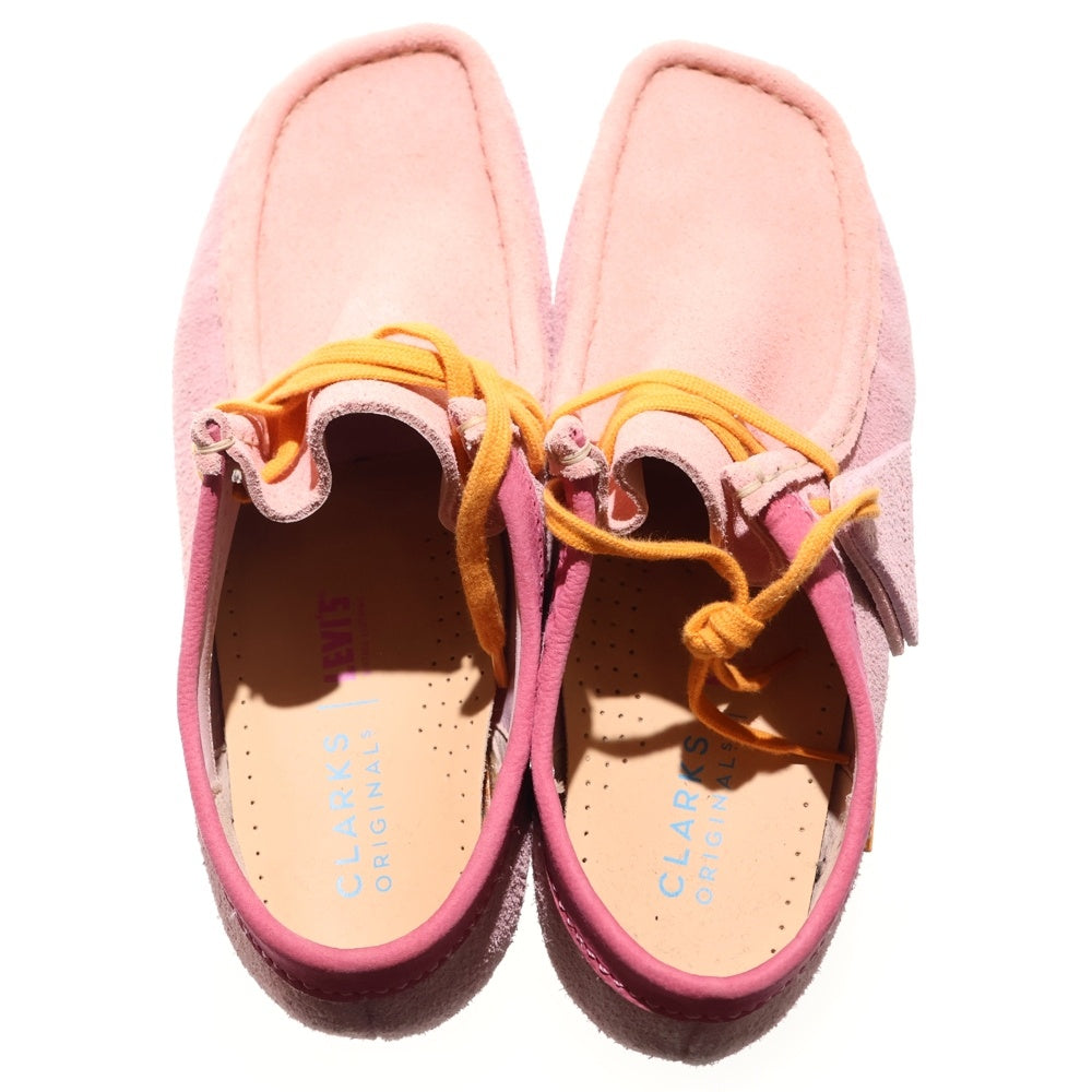 Clarks(クラークス) ×Levi's Wallabee リーバイス ワラビー スエード モカシン シューズ ピンク 26160322