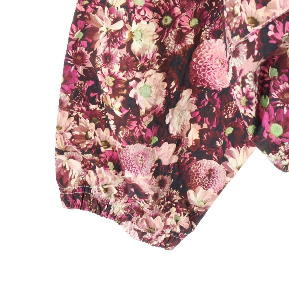 STUSSY(ステューシー) 24AW FLORAL NYLON BEACH SHELL フローラル ナイロン ジップアップ シェル ジャケット ピンク