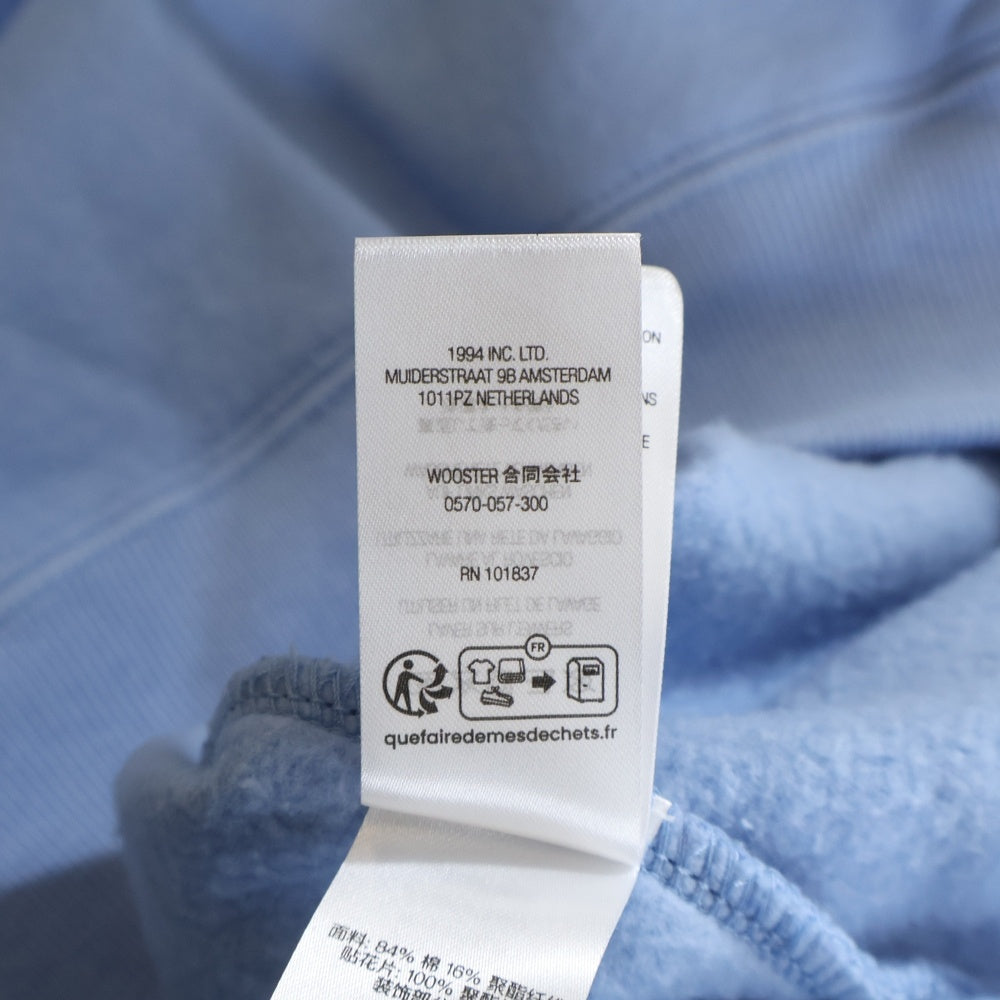 SUPREME(シュプリーム) 24AW Satin Applique Hooded Sweatshirt サテン アップリケ バックロゴ スウェットプルオーバーパーカー ライトブルー