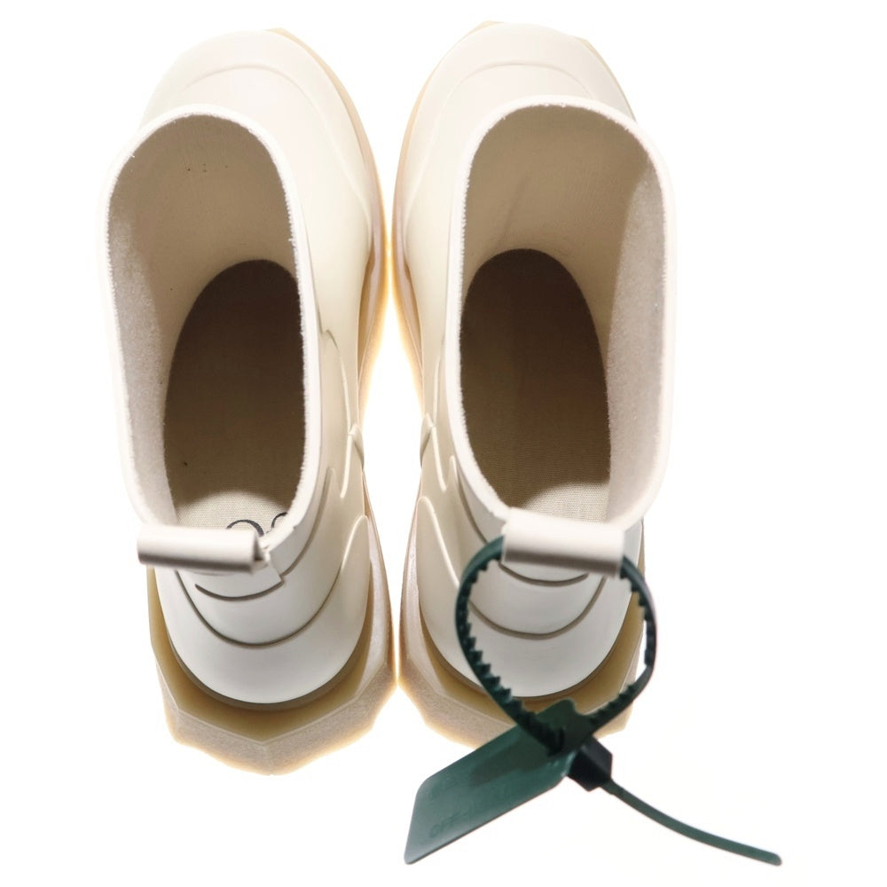 OFF-WHITE(オフホワイト) 22AW RUBBER RAIN BOOT サイドロゴ ラバー ハイカット レインブーツ ホワイト