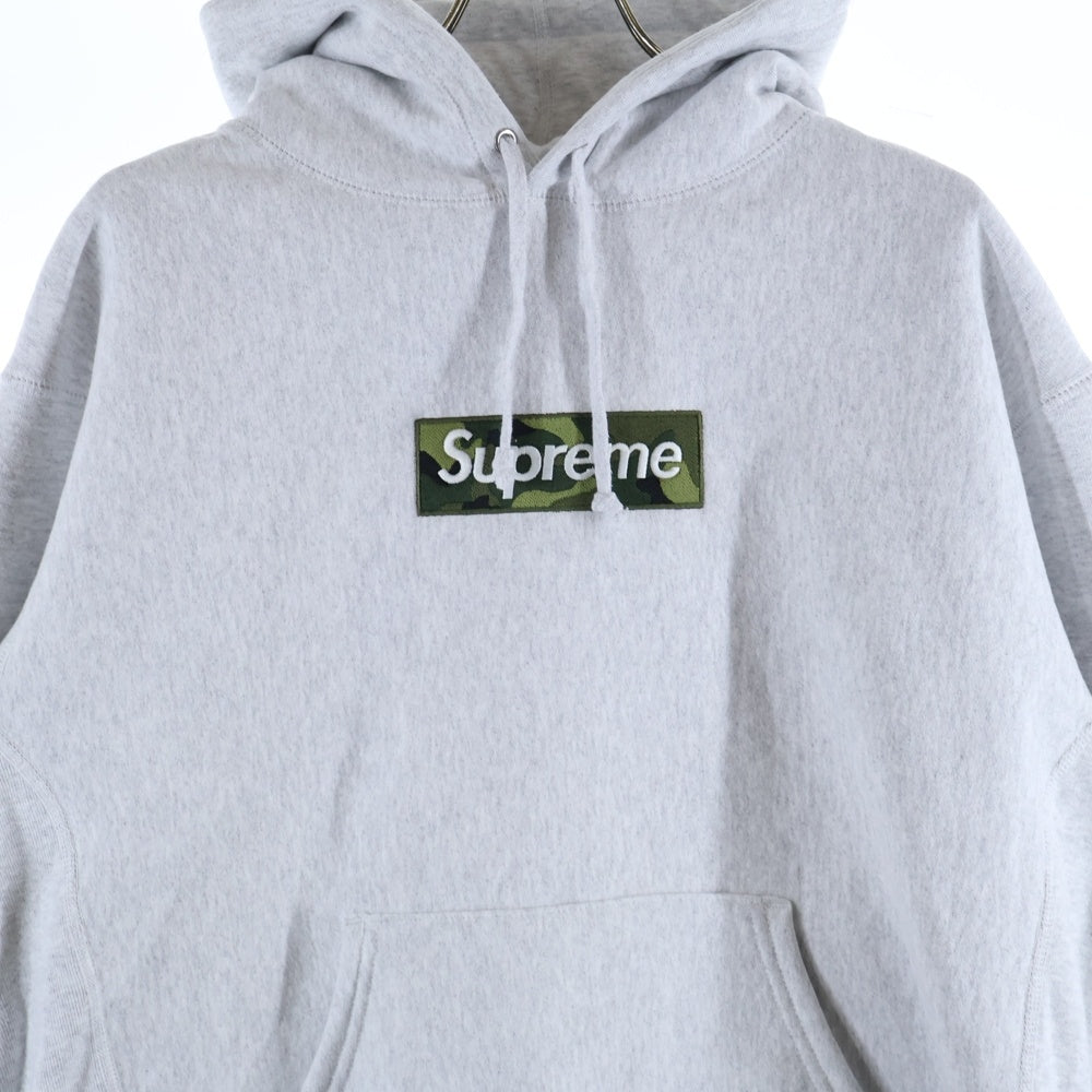 SUPREME(シュプリーム) 23AW Box Logo Hooded Sweatshirt カモフラージュ ボックス ロゴ プルオーバースウェットパーカー フーディー グレー