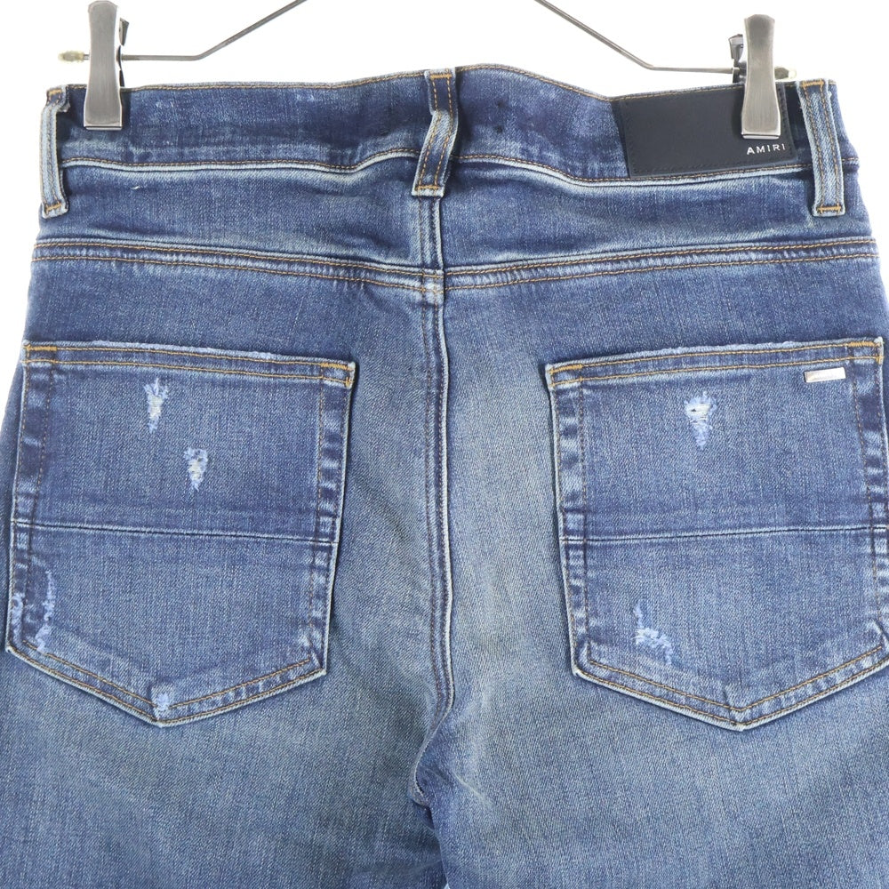 AMIRI(アミリ) クラッシュ加工 スキニー デニムパンツ インディゴ