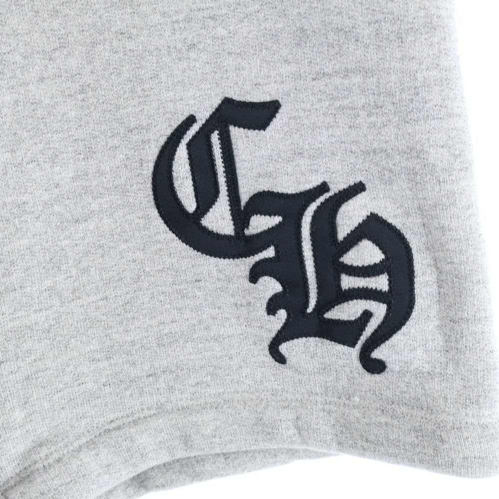 CHROME HEARTS(クロムハーツ) Y NOT CH Applique Embroidery ワイノット CHアップリケ 刺繍 スウェットショーツ ハーフパンツ グレー