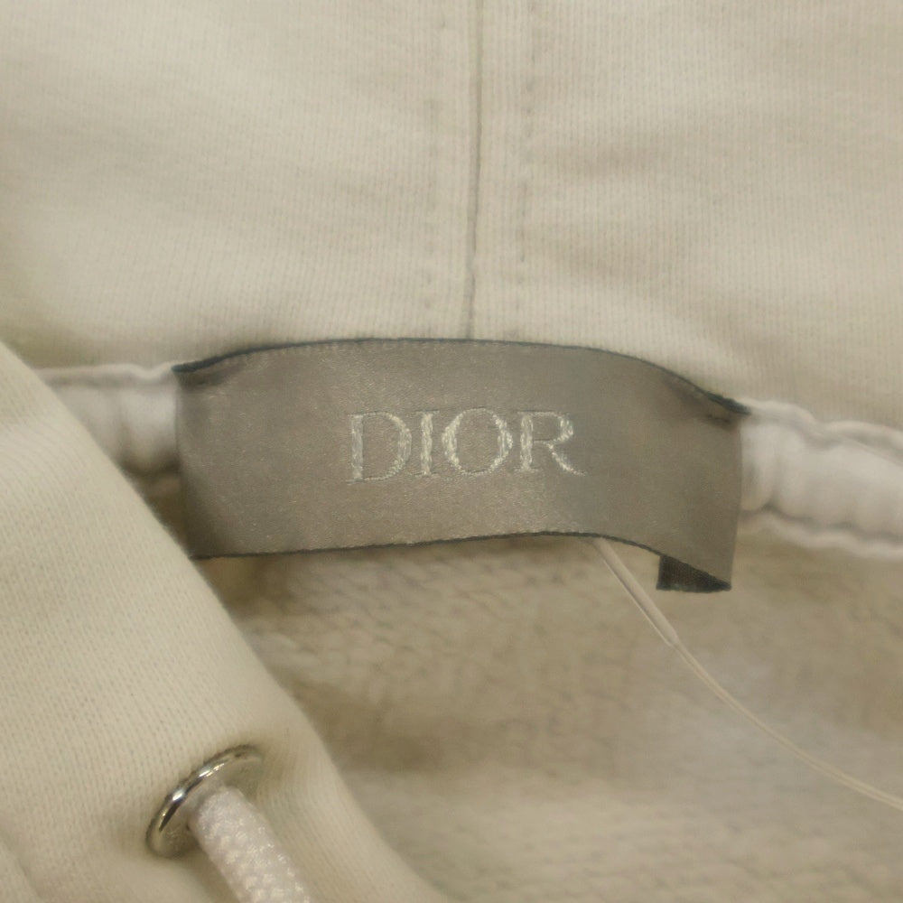 Christian Dior(クリスチャンディオール) クチュール ロゴエンブロイダリー スウェットプルオーバーパーカー ホワイト 243J691A0531 レディース