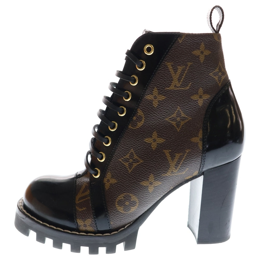 LOUIS VUITTON(ルイヴィトン) スタートレイル ライン モノグラム アンクルブーツ ブラック/ブラウン MA0222 レディース