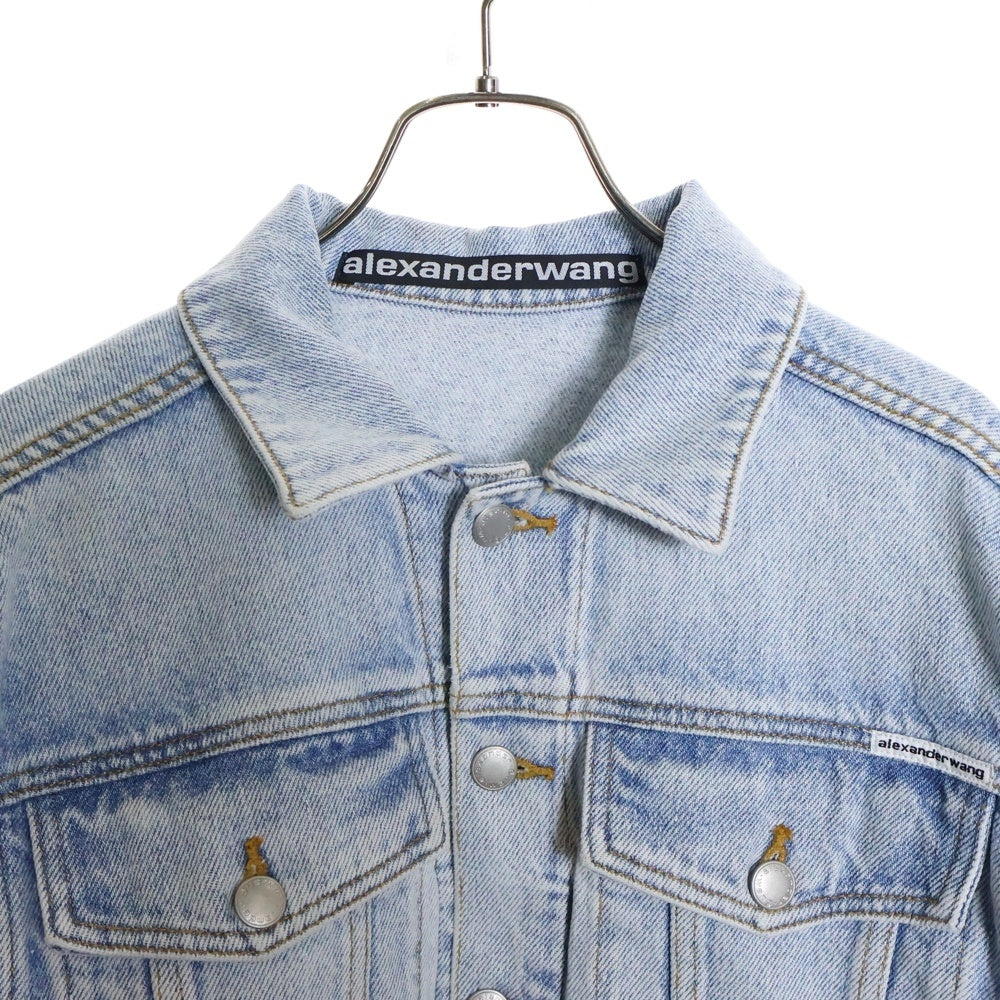 ALEXANDER WANG(アレキサンダーワン) ショート デニムトラッカー ジャケット インディゴ 4DC1242246