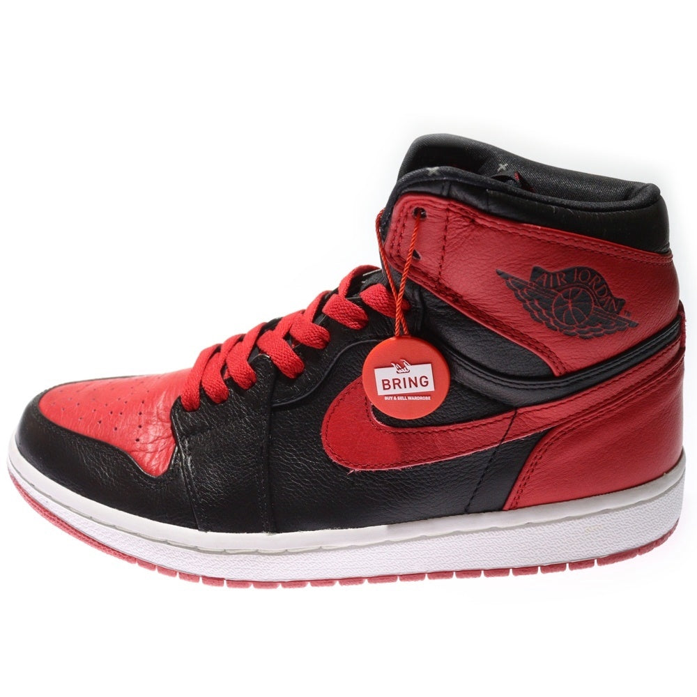 NIKE(ナイキ) 【観賞用 2011年製】 AIR JORDAN 1 RETRO HIGH BANNED エアジョーダン1 レトロ バンド ハイカットスニーカー ブラック/レッド US9.5/27.5cm 432001-001