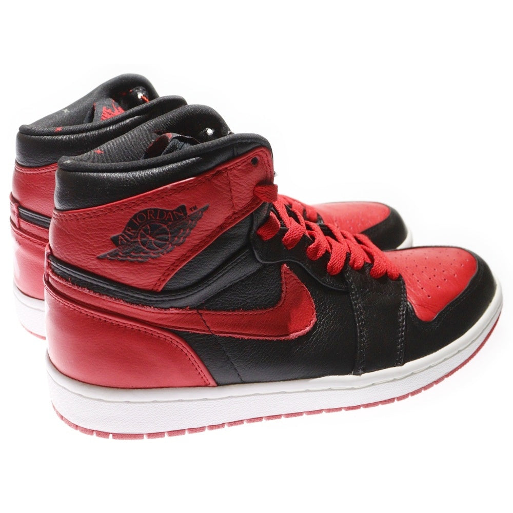 NIKE(ナイキ) 【観賞用 2011年製】 AIR JORDAN 1 RETRO HIGH BANNED エアジョーダン1 レトロ バンド ハイカットスニーカー ブラック/レッド US9.5/27.5cm 432001-001