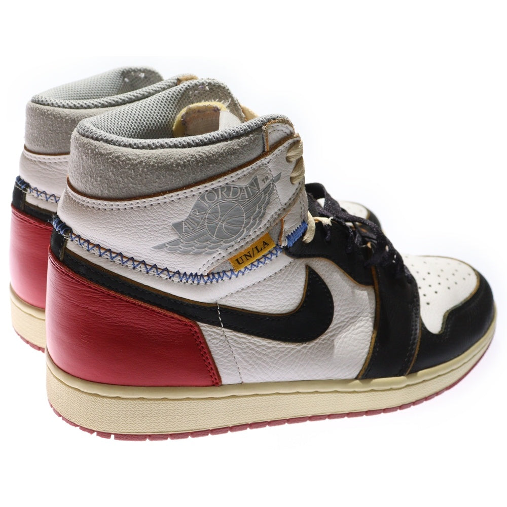 NIKE(ナイキ) ×UNION AIR JORDAN 1 RETRO HI NRG BV1300-106 ユニオン エアジョーダン1 レトロ ハイカットスニーカー ブラック/レッド/ホワイト US9/27cm BV1300-106