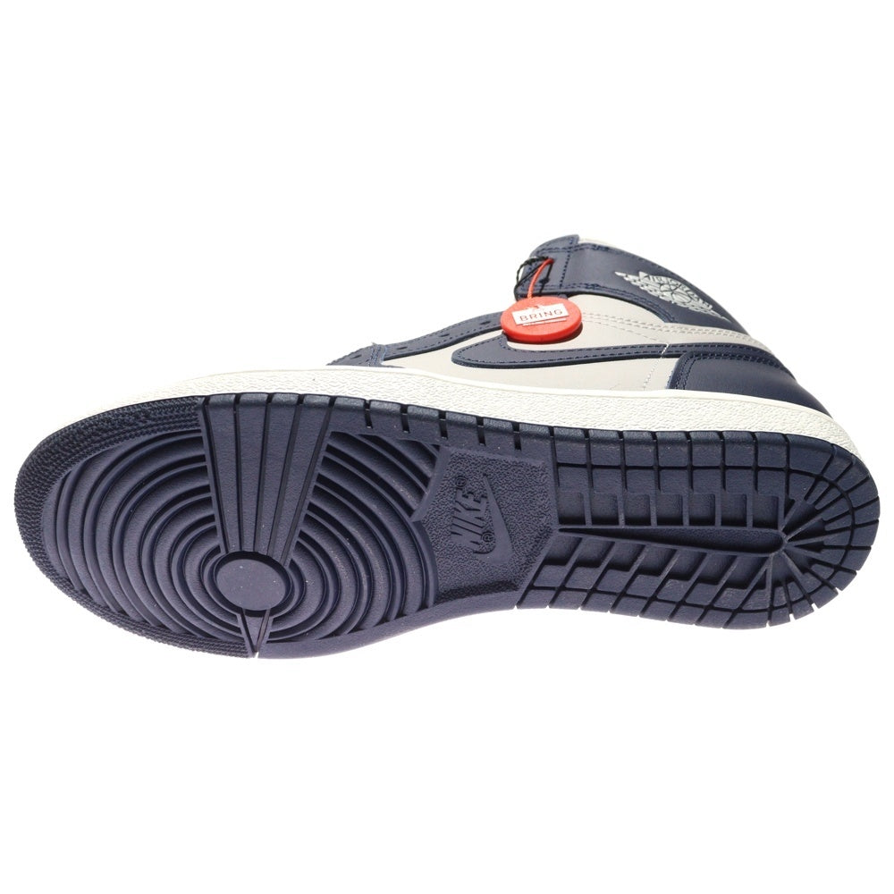 NIKE(ナイキ) AIR JORDAN 1 HIGH 85 GEORGETOWN エアジョーダン1 ジョージタウン ハイカットスニーカー ネイビー/グレー US9.5/27.5cm BQ4422-400