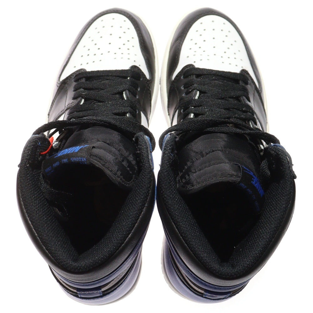 NIKE(ナイキ) ×Fragment design AIR JORDAN 1 RETRO HIGH OG フラグメントデザイン エアジョーダン 1 ハイカットスニーカー ブラック/ブルー US9.5/27.5cm 716371-040
