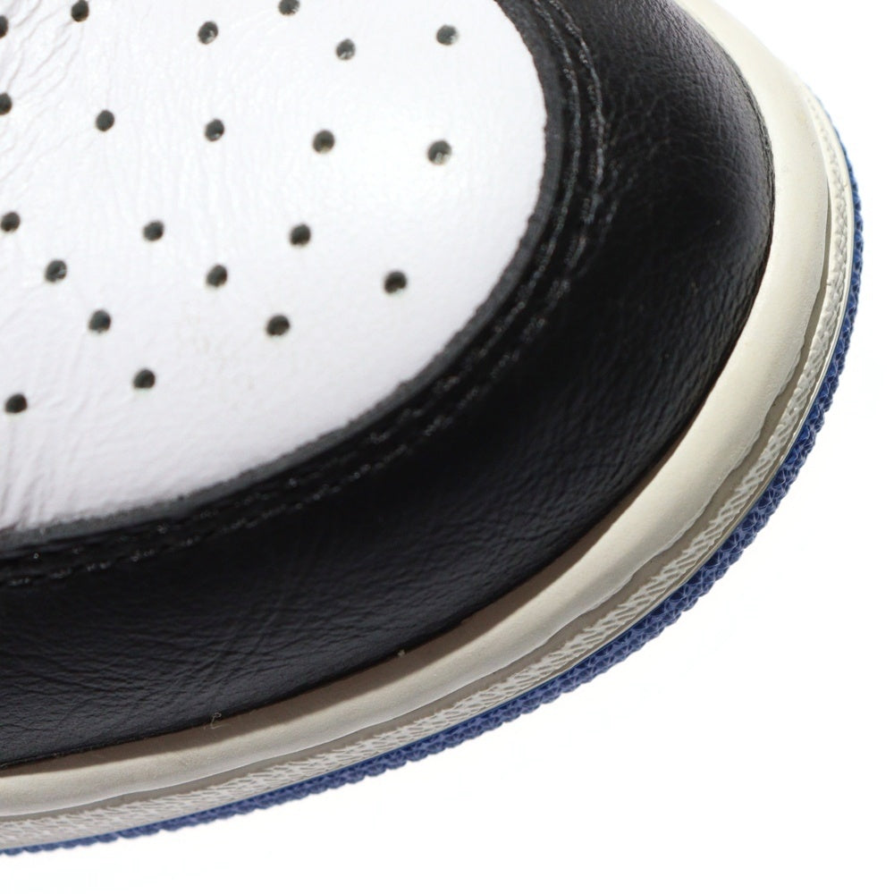 NIKE(ナイキ) ×Fragment design AIR JORDAN 1 RETRO HIGH OG フラグメントデザイン エアジョーダン 1 ハイカットスニーカー ブラック/ブルー US9.5/27.5cm 716371-040