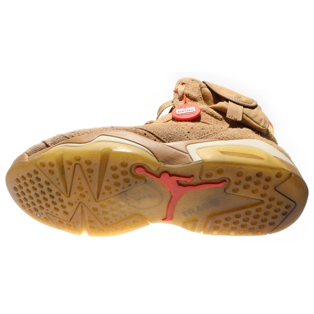 NIKE(ナイキ) ×TRAVIS SCOTT AIR JORDAN 6 RETRO SP BRITISH KAHKI トラヴィススコット エアジョーダン6 レトロ ハイカットスニーカー ベージュ US9.5/27.5cm DH0690-200