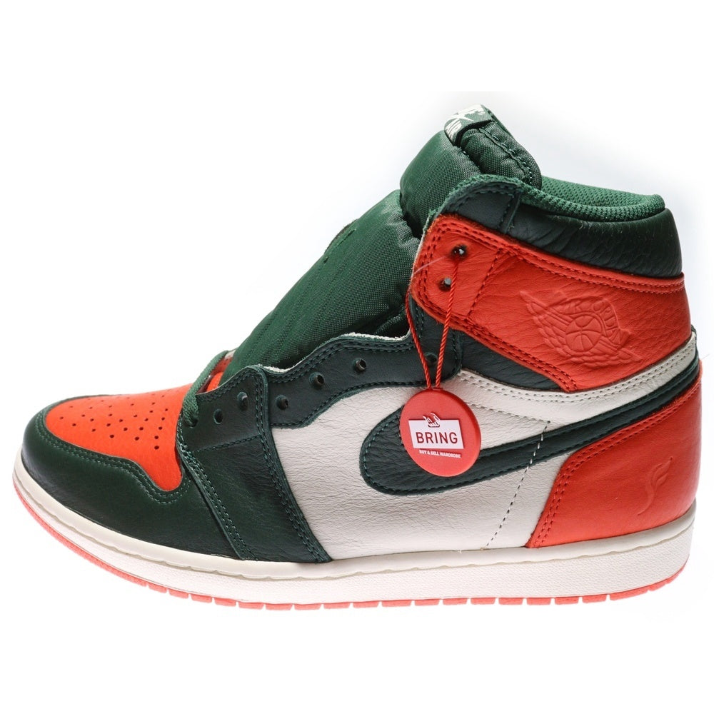 NIKE(ナイキ) ×SOLEFLY AIR JORDAN 1 RETRO HIGH OG-SF ソールフライ エアジョーダン1 ハイカットスニーカー オレンジ/ホワイト US10/28cm AV3905-138