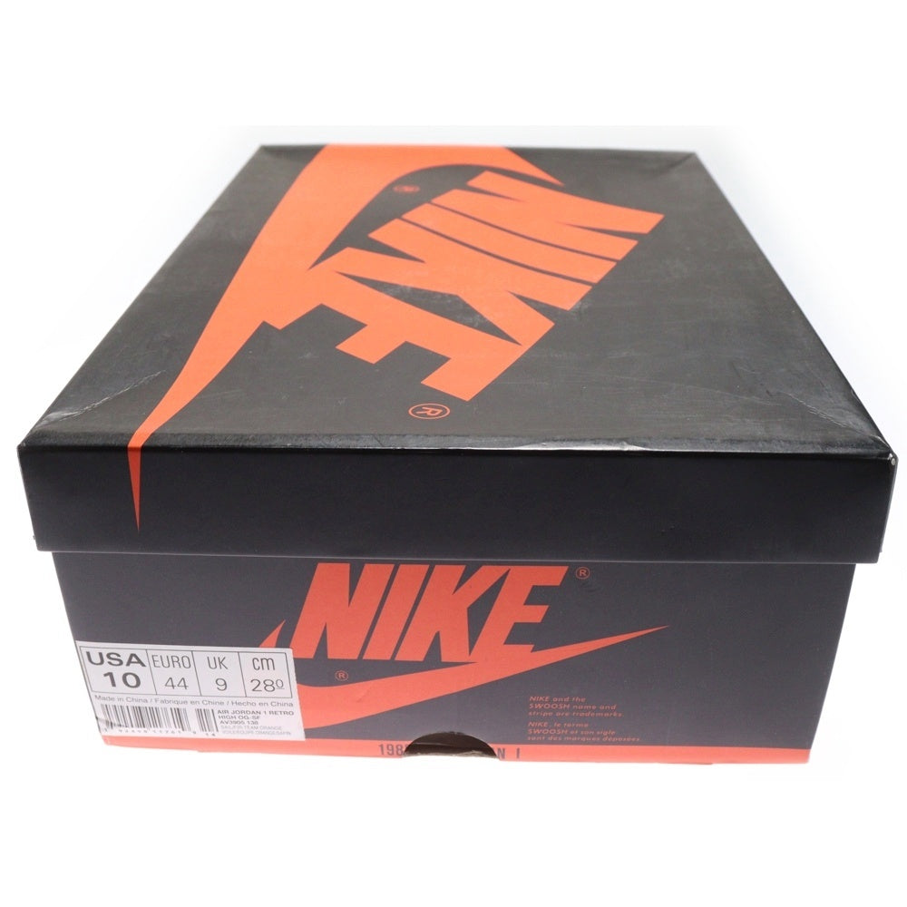 NIKE(ナイキ) ×SOLEFLY AIR JORDAN 1 RETRO HIGH OG-SF ソールフライ エアジョーダン1 ハイカットスニーカー オレンジ/ホワイト US10/28cm AV3905-138