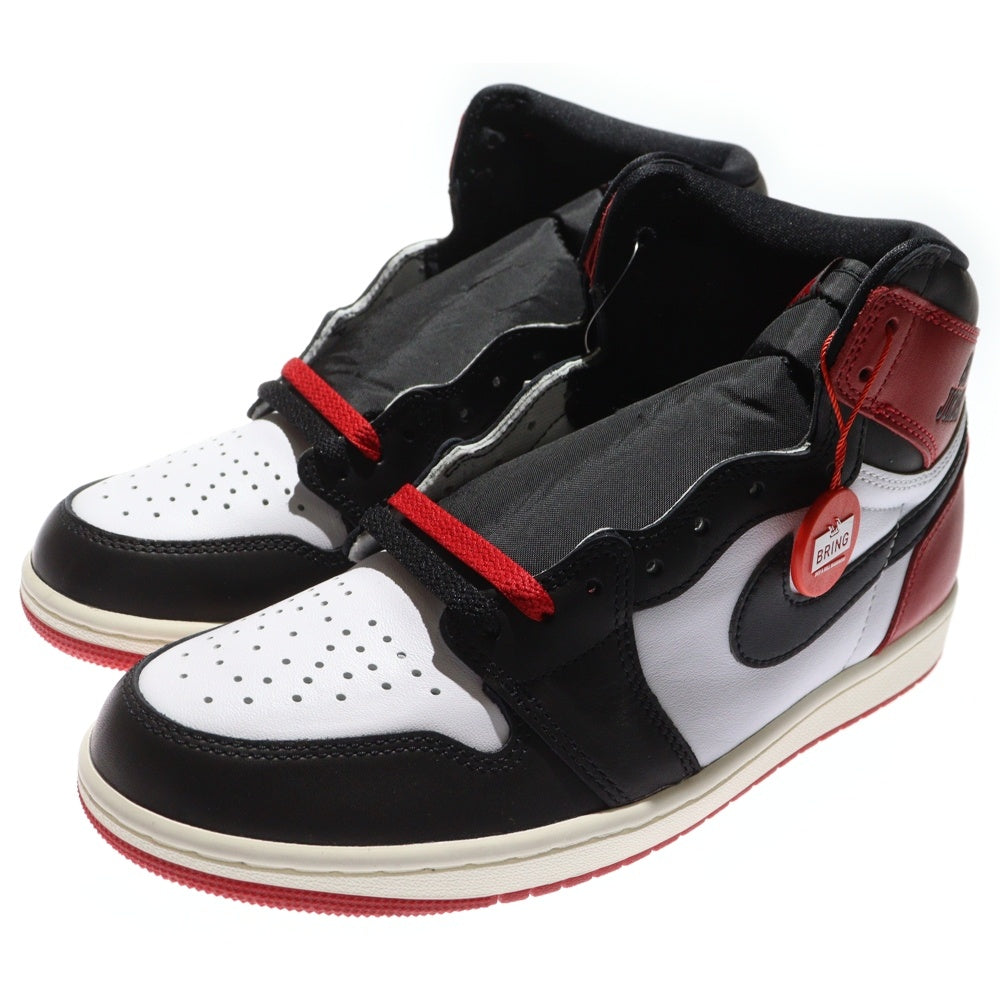 NIKE(ナイキ) AIR JORDAN 1 RETRO HIGH OG Black Toe Reimagined エアジョーダン1 レトロ OG ブラックトゥリイマジンド ハイカットスニーカー US9/27cm DZ5485-106