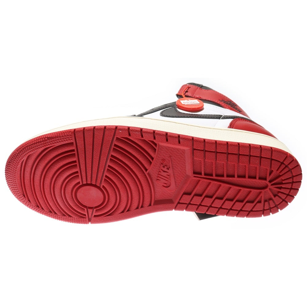 NIKE(ナイキ) AIR JORDAN 1 RETRO HIGH OG Black Toe Reimagined エアジョーダン1 レトロ OG ブラックトゥリイマジンド ハイカットスニーカー US9/27cm DZ5485-106