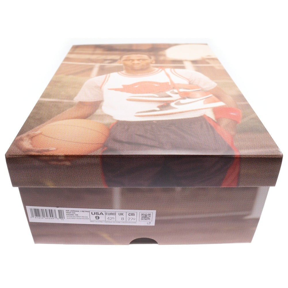 NIKE(ナイキ) AIR JORDAN 1 RETRO HIGH OG Black Toe Reimagined エアジョーダン1 レトロ OG ブラックトゥリイマジンド ハイカットスニーカー US9/27cm DZ5485-106