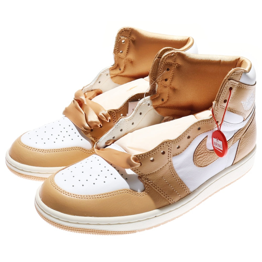 NIKE(ナイキ) WMNS AIR JORDAN 1 RETRO HIGH OG ウィメンズ エアジョーダン1 ハイカットスニーカー ホワイト/ベージュ US11/28cm FN6622-201 レディース