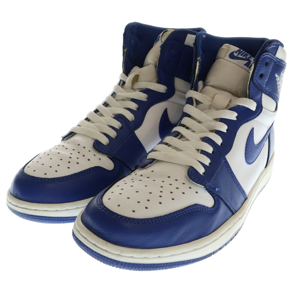 NIKE(ナイキ) AIR JORDAN 1 RETRO HIGH OG STORM BLUE エアジョーダン1 ストームブルー ハイカットスニーカー ブルー/ホワイト US9.5/27.5cm 555088-127