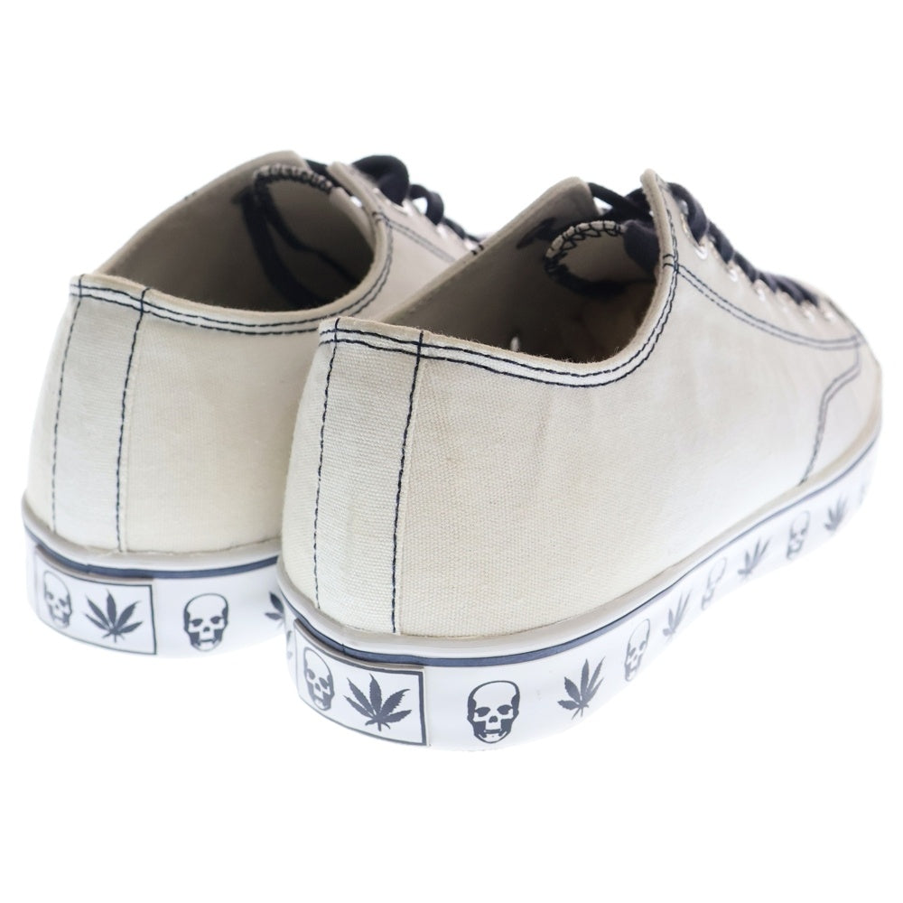 NO BRAND(ノーブランド) lucien pellat-finet ルシアン ペラフェネ スカルロゴ ローカットスニーカー ホワイト US9/27cm IFA-08