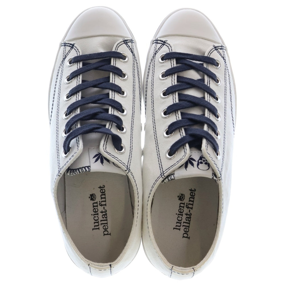 NO BRAND(ノーブランド) lucien pellat-finet ルシアン ペラフェネ スカルロゴ ローカットスニーカー ホワイト US9/27cm IFA-08