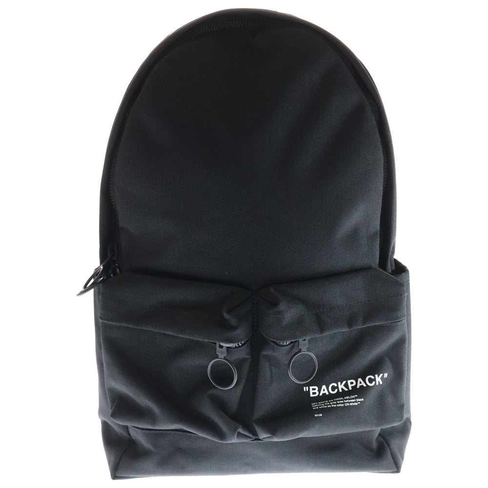 OFF-WHITE(オフホワイト) QUOTE BACKPACK BLACK クウォート バックパック リュックサック ブラック OMNB003-S19074031